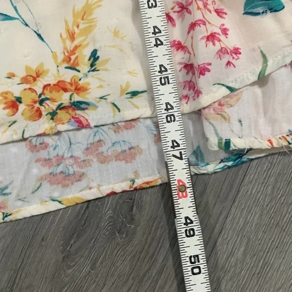 Torrid Floral Print Midi Swiss Dot Shirred Dress with Pockets size 3X - Picture 10 of 16